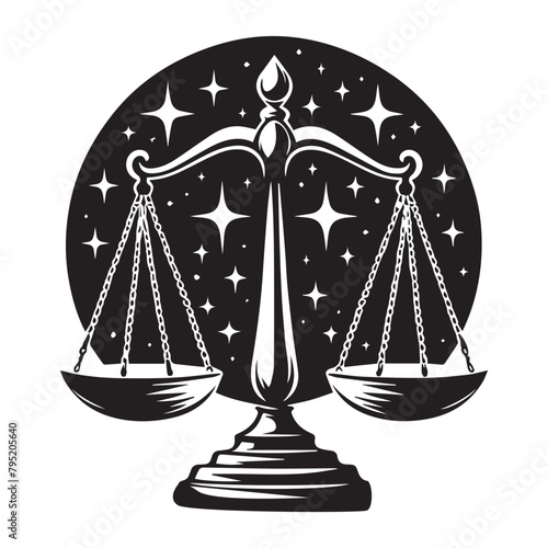 Libra Astrological sign Vector illustration