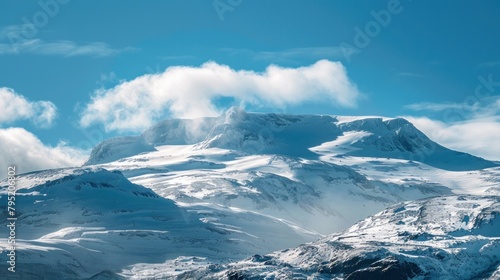 Wallpaper Mural Snowy mountains and surrounding area north of the North Pole Magnificent views of glacier mountains Torontodigital.ca