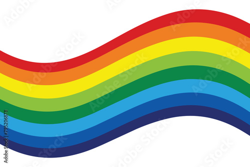Beautiful Rainbow Wave Background vector design