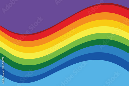 Beautiful Rainbow Wave Background vector design