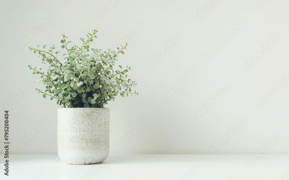 Photo of a houseplant in a painted ceramic pot isolated on white background shot in a studio. Photo of a houseplant in a painted ceramic pot isolated on white background shot in a studio.