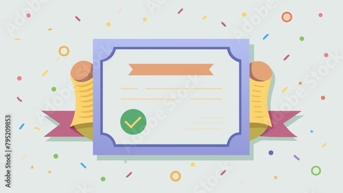 A certificate of completion framed and proudly displayed in the childs room complete with confetti and streamers.