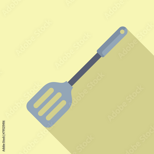 Chef spatula icon flat vector. Cook equipment. Cutlery supplies