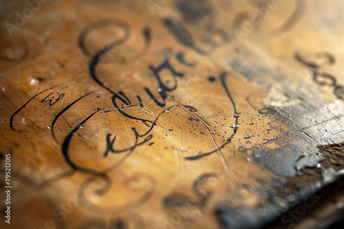 A close-up photograph of a Swish calligraphy sign  with a skillfully underlined hand-drawn stroke that adds emphasis and style.