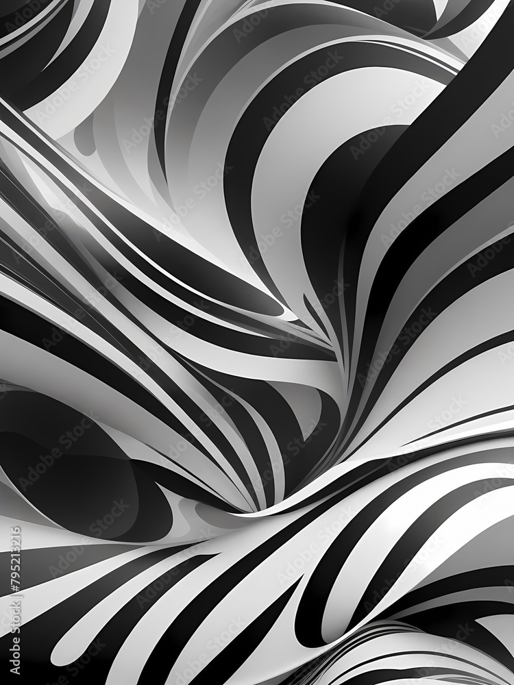 custom made wallpaper toronto digitalAbstract background with wavy black and white lines