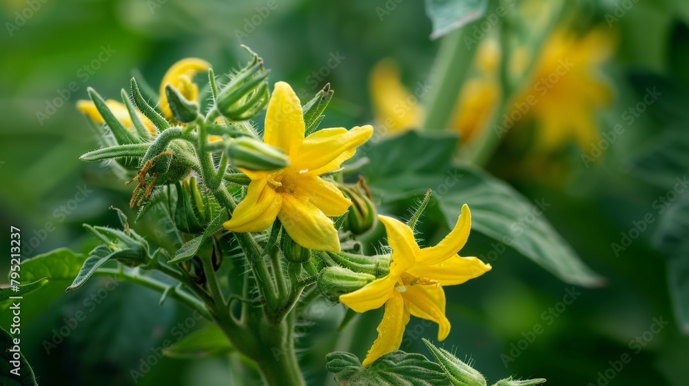 Close up of vibrant yellow blossom on plant Close up of vibrant yellow blossom on plant
