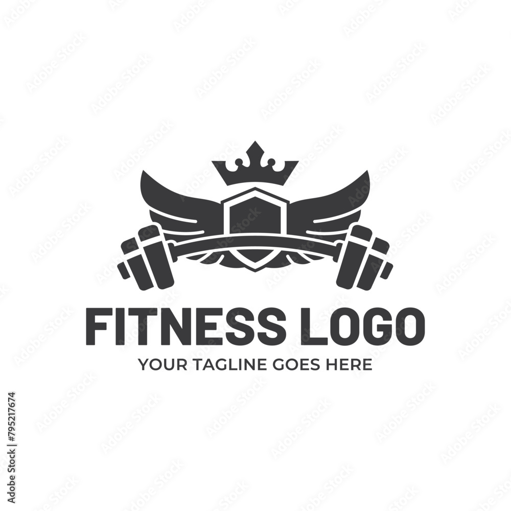 Gym fitness barbell logo icon vector illustration. Gym fitness barbell logo icon vector illustration.