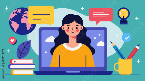 A live video chat set up with a pen pal from a different country allowing guests to get a taste of the excitement and culture exchange that