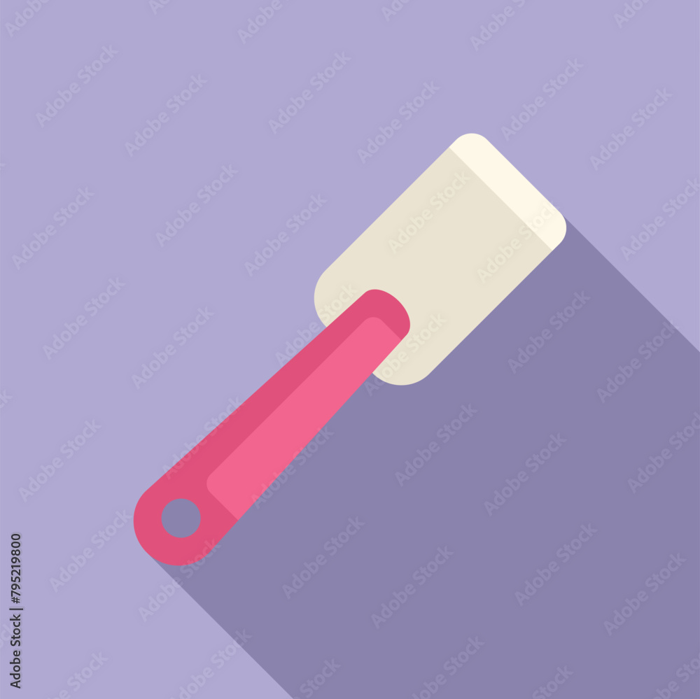 Small spatula icon flat vector. Slotted shape. Food equipment tool Small spatula icon flat vector. Slotted shape. Food equipment tool