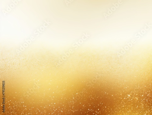 Gold color gradient light grainy background white vibrant abstract spots on white noise texture effect blank empty pattern with copy space for product 