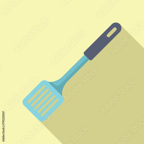 Cooking tool spatula icon flat vector. Rustic element. Kitchenware tool