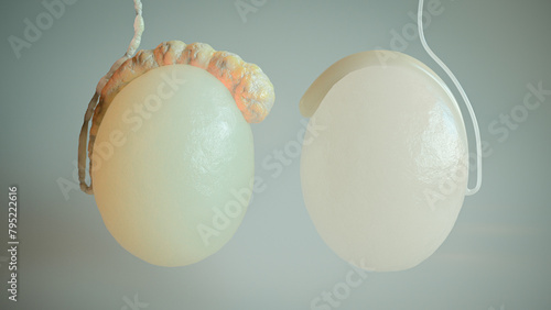 3D Rendering of Healthy and Inflamed Testicles