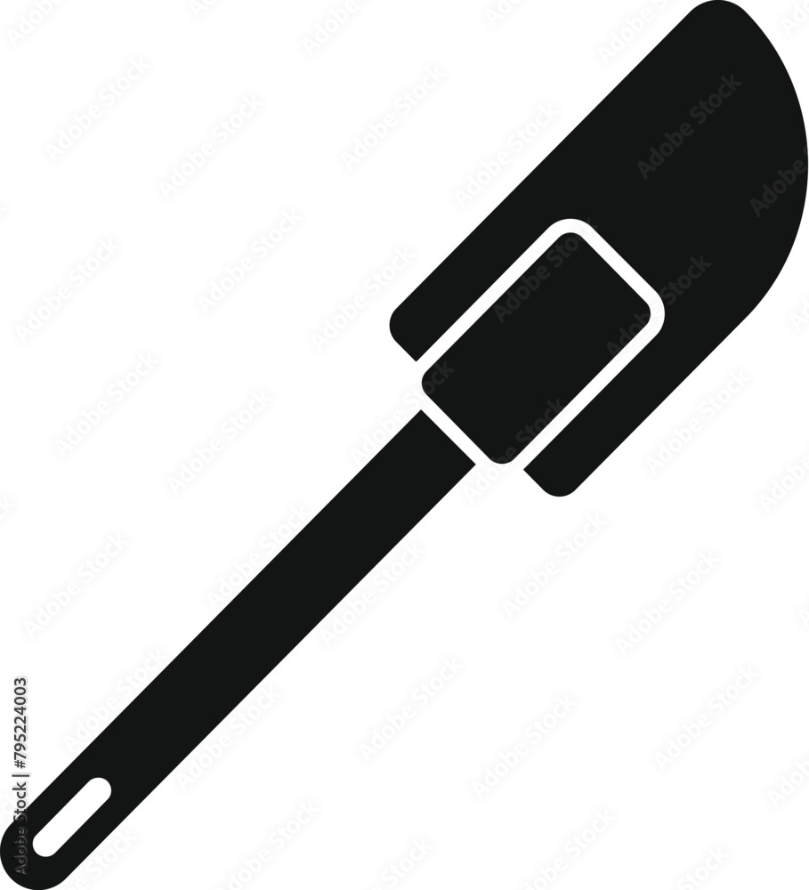Small handle spatula icon simple vector. Shape element. Culinary utensil Small handle spatula icon simple vector. Shape element. Culinary utensil