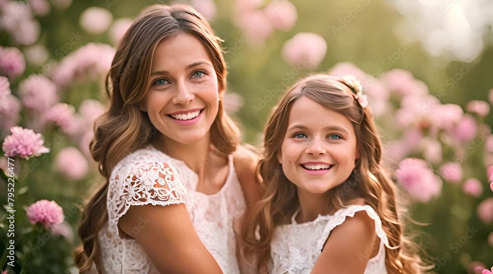 Happy mothers day with her daughter Happy mothers day with her daughter