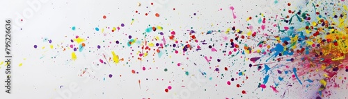 Colorful paint splatter on white background