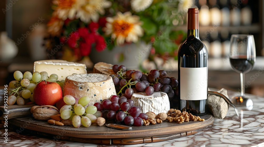 Sophisticated Cheese and Wine Pairing: An Exquisite Assortment of Gourmet Flavors