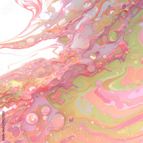 Ethereal Fluid Art Creation: A Majestic Interplay of Colors photo