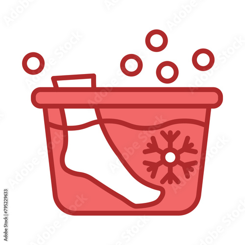Soak Icon red line filled icon
