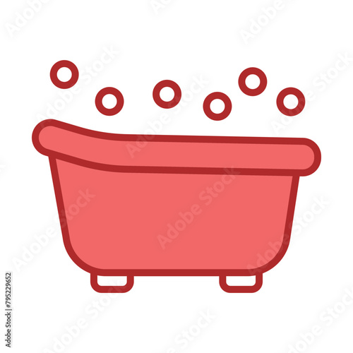Ice Bath red line filled icon