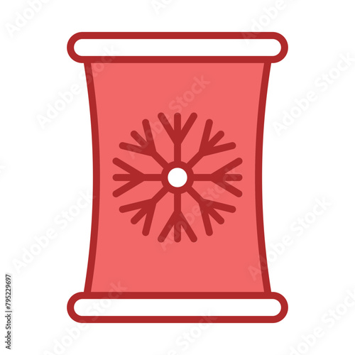 Cold Pack red line filled icon