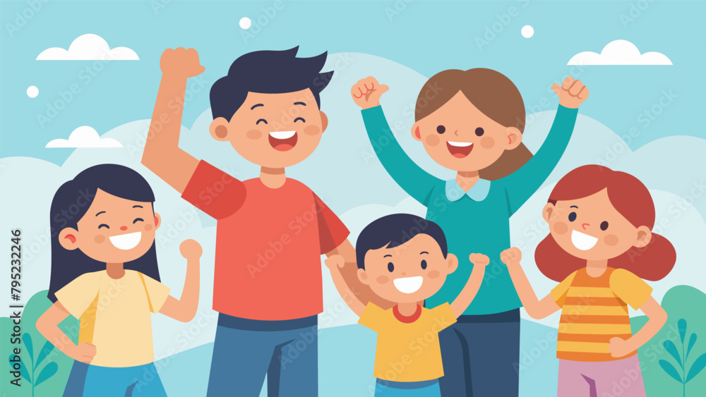 A heartwarming display of love and support as younger children cheer on their older siblings and parents showcase their skills. A heartwarming display of love and support as younger children cheer on their older siblings and parents showcase their skills.