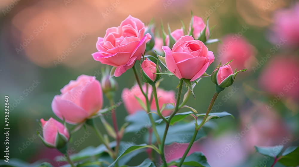 image featuring pink roses with soft focus and bokeh background image featuring pink roses with soft focus and bokeh background