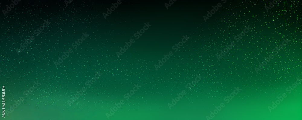 Green color gradient dark grainy background white vibrant abstract spots on black noise texture effect blank empty pattern with copy space for product 