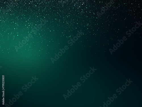 Green color gradient dark grainy background white vibrant abstract spots on black noise texture effect blank empty pattern with copy space for product 