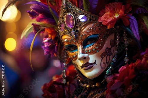 Mardi gras celebration carnival adult representation.