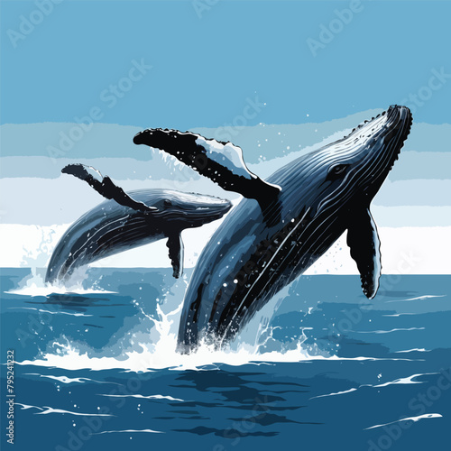 Humpback Whales Breaching