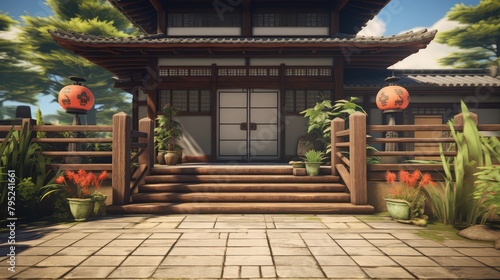 House entrance japanese building