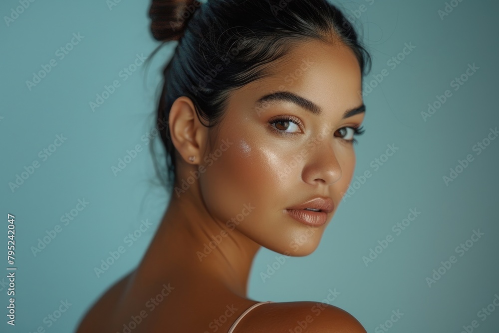 A latina Colombian model skin portrait adult. A latina Colombian model skin portrait adult.