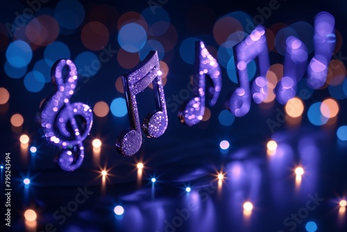 Group of Musical Notes on Table photo