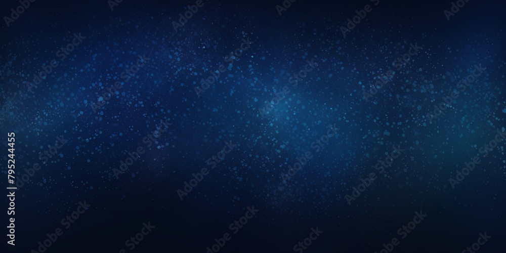 Indigo color gradient dark grainy background white vibrant abstract spots on black noise texture effect blank empty pattern with copy space for product 