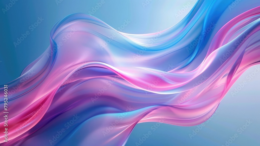 Abstract blue and pink swirl wave background. Flow liquid lines design ...