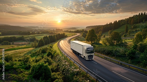 a truck on a road