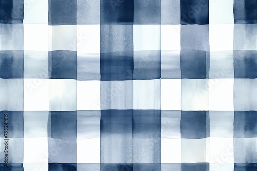 Indigo tranquil seamless playful hand drawn kidult woven crosshatch checker doodle fabric pattern cute watercolor stripes background texture blank empty 