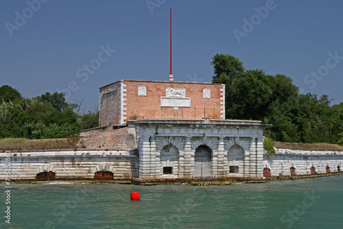 Fort Sant Andrea at Island in Venice Lagoon Italy Summer