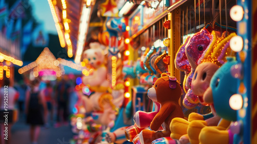 toys in a carnival stand