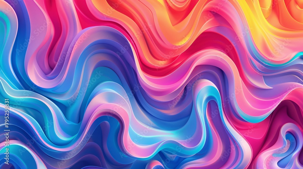 a colorful wavy lines on a surface a colorful wavy lines on a surface