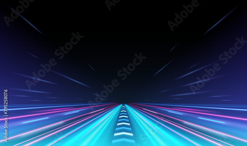 Road speed motion light effect background photo