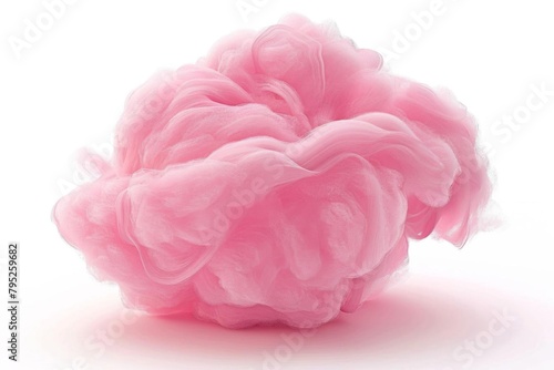 pink cotton candy isolated on white background 3d illustration