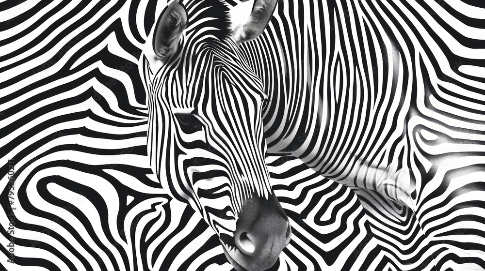 Naklejka premium Abstract line art - zebra print abstract background
