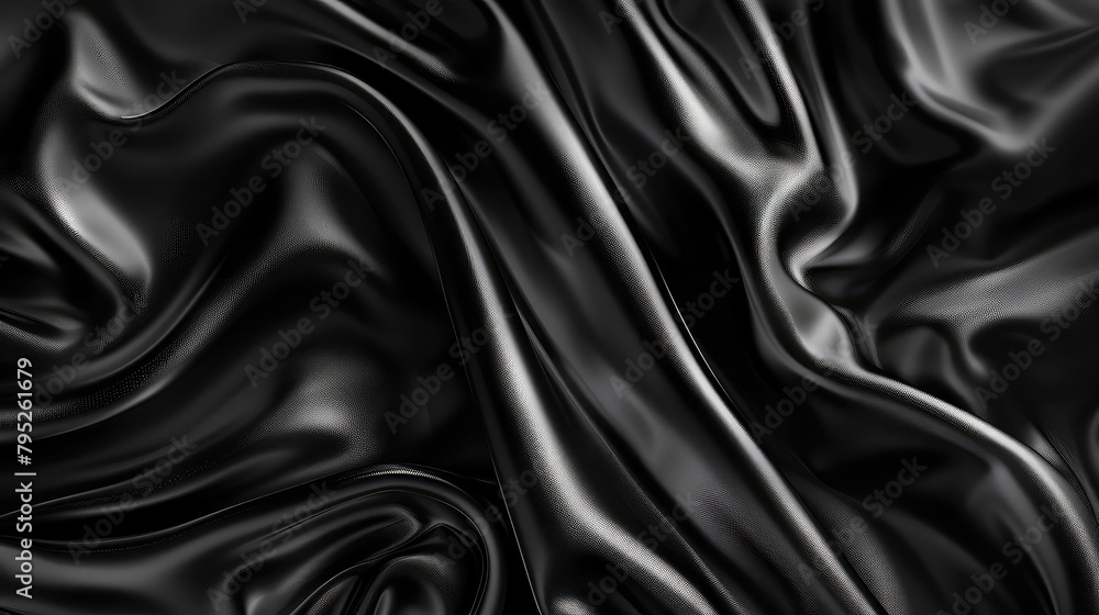 abstract smooth black background-closeup texture black color, tudio with wavy line white background. Elegant design used for presentation cosmetic nature products for sale online. Dynamic wave shapes 