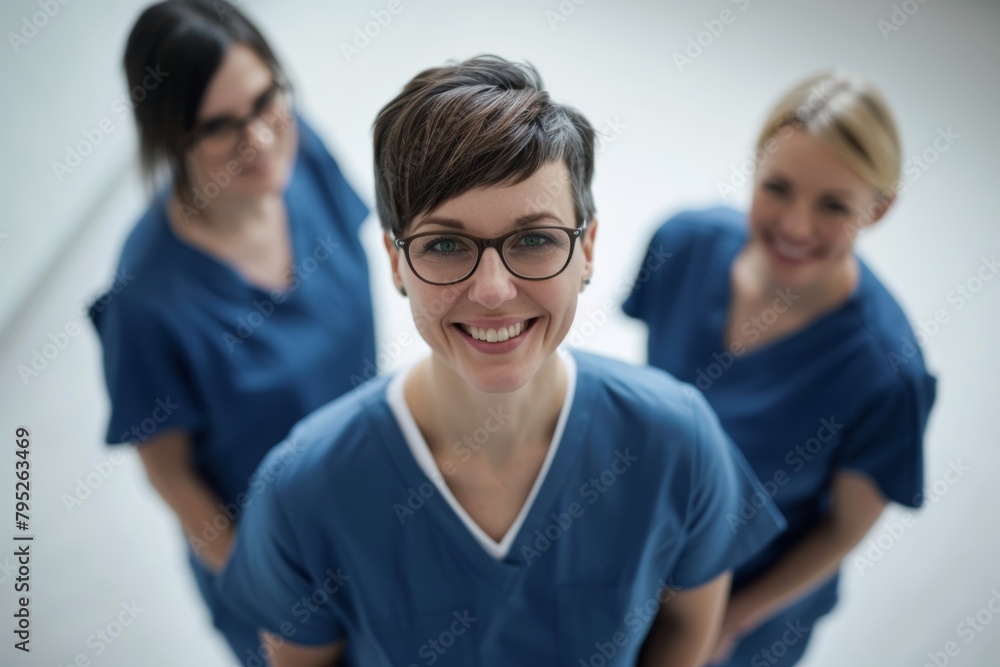 Photograph of cheerful doctor with crossed arms after consultation in busy hospital. Happy, cheerful, and senior stethoscope-wielding medical clinic worker in Canada. Photograph of cheerful doctor with crossed arms after consultation in busy hospital. Happy, cheerful, and senior stethoscope-wielding medical clinic worker in Canada.