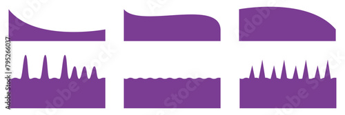 Bottom border shape and separator for website design. Isolated vector template for website, app, poster, banner.. isolated on white background. EPS 10