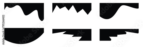 Bottom border shape and separator for website design. Isolated vector template for website, app, poster, banner.. isolated on white background. EPS 10