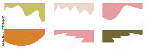 Bottom border shape and separator for website design. Isolated vector template for website, app, poster, banner.. isolated on white background. EPS 10