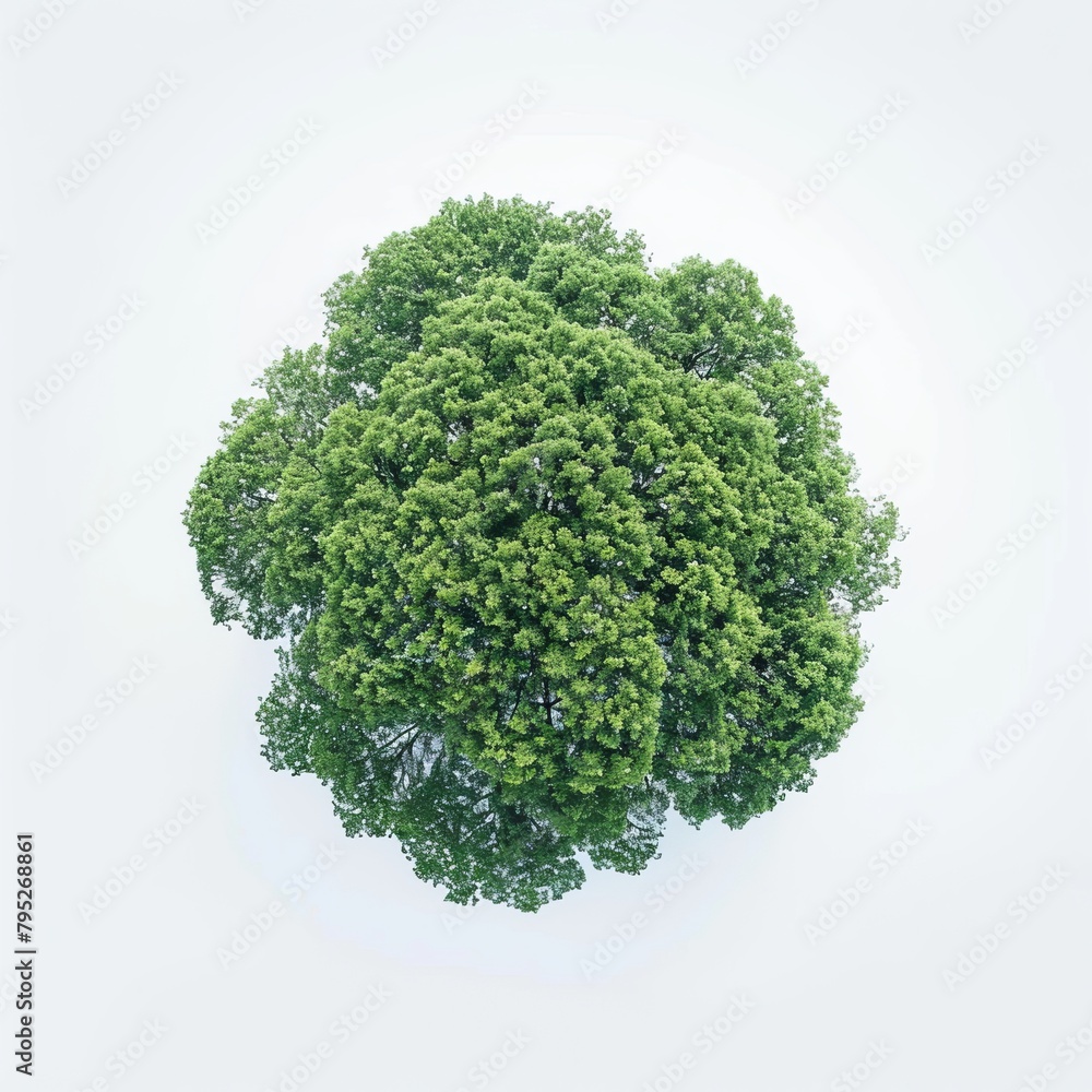 topview tree on white plain background isolate aerial view big tree on white floor with clean shadow topview tree on white plain background isolate aerial view big tree on white floor with clean shadow