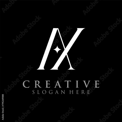 Initial Letter AX Logo Design vector Template Illustration Creative Abstract